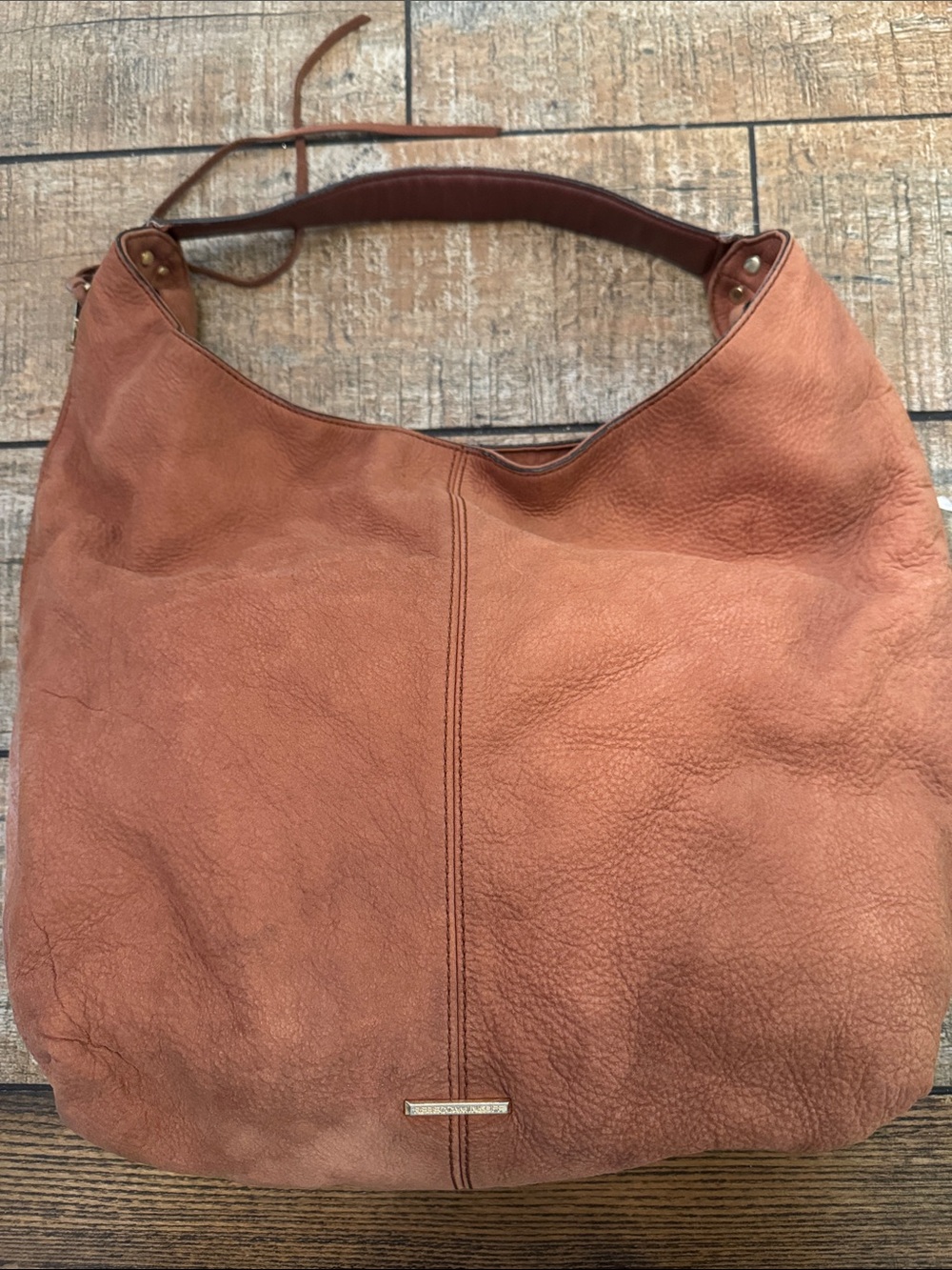 Rebecca Minkoff Terracotta Leather Hobo Shoulder Bag